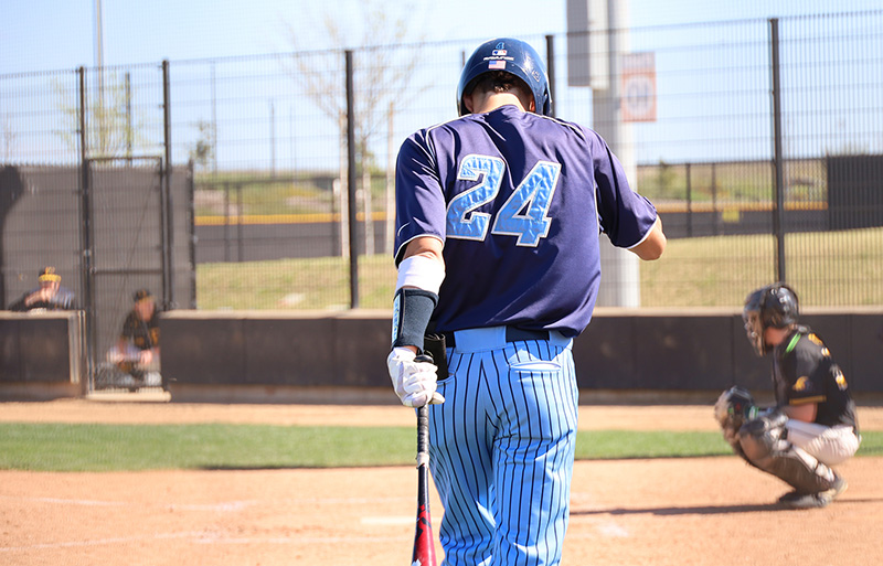 Young man playing baseball